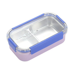 Boîte à lunch rectangulaire en acier inoxydable Swy 304, grande capacité, avec couvercle en plastique à boucle, pour adultes, bureau, étudiants - Product Image 3