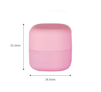 Conteneurs de déodorant vides lavande colorée violet rose bleu givré mignon 7g boîte de baume à lèvres de forme carrée en plastique
