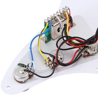 4Ply Tortoise Shell ST Loaded Guard Plate Prewired Guitar Pickguard sets avec micros et bouton en céramique hsh