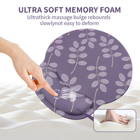 Tapis de souris ergonomique en cuir à quatre côtés avec repose-poignet en mousse à mémoire de forme PORON, tapis de bureau antidérapant 250x230mm pour le bureau et la maison