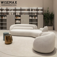 WISEMAX meubles canapés de salon en forme de l, ensemble de canapé de sol moderne, meubles en tissu, canapé modulaire incurvé, ensemble de canapés de salon