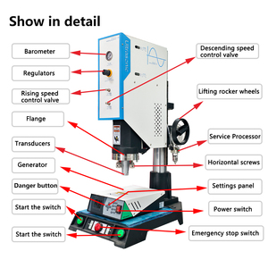 Alta qualità industriale saldatore di plastica ad ultrasuoni automatico 20kHz trasduttore corno acciaio 220V industriale <span class=keywords><strong>macchina</strong></span> di tenuta libera - Product Image 5