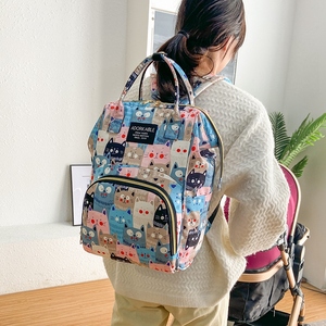 Moda özel baskı bebek karikatür bezi çantası arabası organizatör çantası çok fonksiyonlu taşınabilir mumya sırt çantası - Product Image 6