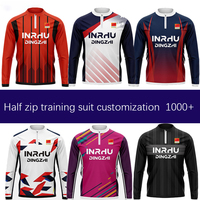 Setelan Olahraga Sepak Bola Custom Tracksuit Lengan Pendek Unisex Dewasa, Jersey Bernapas, Jaket, Pakaian Sepak Bola