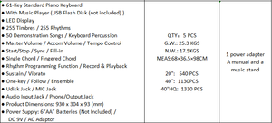 MK-2102 <span class=keywords><strong>Piano</strong></span> elektronik 61 tombol, Multi fungsi dewasa dan anak-anak belajar mandiri profesional utama pengurangan kebisingan - Product Image 3