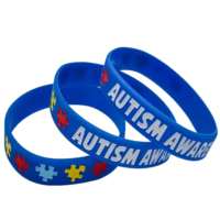 Bracelets en silicone pour la sensibilisation à l'autisme, bracelets pour l'autisme