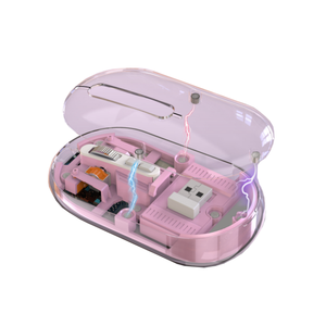 Tùy Chỉnh Sáng Tạo Thời Trang Mát Mẻ Di Động <span class=keywords><strong>5D</strong></span> Không Dây Rõ Ràng Minh Bạch Chuột Có Thể Sạc Lại 2.4G Bt Loại-C Im Lặng Văn Phòng Chuột - Product Image 1