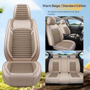 Universal Linen Black Gray Car Seat Cover <b>Waterproof</b> Breathable Non-slip Car Seat Cover Full <b>Set</b> - Product Image 4