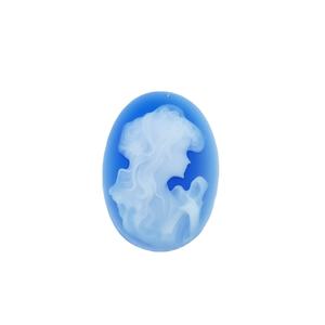 Boucles d'oreilles ovales sculptées à la main, agate bleue, caméo, bijoux en pierres précieuses naturelles gravées, pendentif, boucles d'oreilles, nouveau design - Product Image 1