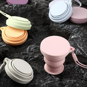 8 tasses de voyage pliables en silicone, 7 oz, avec couvercles, réutilisables, extensibles, portables, pour le camping - Product Image 4