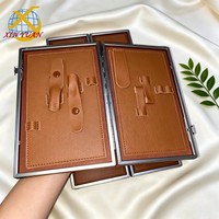 Étui de manucure en cuir véritable Nano avec fermoir à boucle en métal, 7 pouces, portable, pour le rangement des outils de manucure et de pédicure