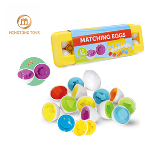 Trẻ Em Đầu Cognitional Giáo Dục Màu Hình Học Hình Dạng Ghép Nối Trò Chơi 12Pcs Phim Hoạt Hình Nhựa Trứng Phù Hợp Với Đồ Chơi - Product Image 1