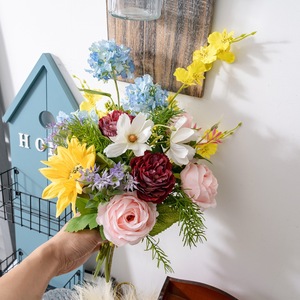 Bouquet de fleurs artificielles Tide Poet en tissu tissé plastique pour mariage et décoration intérieure CF02095 - Product Image 2