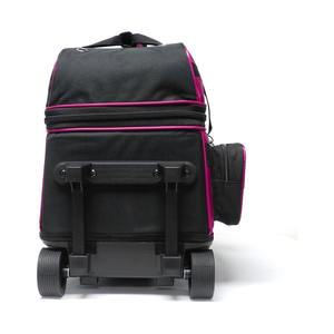 2 Ball Bowling <b>Bags</b> <b>with</b> Wheels Foldable Sport Fashion Nylon Featuring Multipocket <b>Shoes</b> <b>Compartment</b> and Roller Holder - Product Image 1