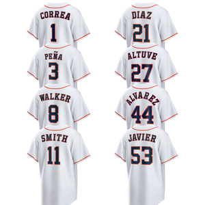 2026 Houston Home Jersey Baseball Shirts Op Maat Gemaakt, Gestikt, Geborduurd, Uniformen met Logo's - Product Image 1