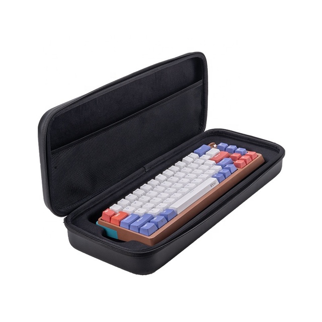 Brilliant Waterproof Hard EVA Plastic Keyboard Case Protective Storage Box Adjustable Dividers for 96-Keyboards Travel Camping