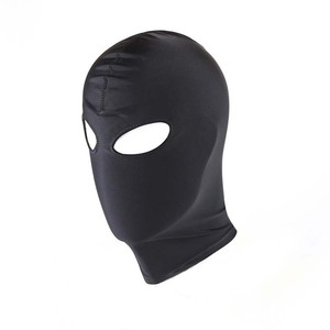 Vente chaude arrivée 1/2/3 trou hommes femmes adulte Spandex <span class=keywords><strong>cagoule</strong></span> bouche ouverte visage oeil tête masque Costume esclave jeu jeu de rôle - Product Image 4
