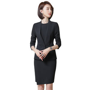 Completo da <span class=keywords><strong>Donna</strong></span> di Alta Qualità, Monopetto, Vestibilità Regolare, Elegante, Slim Fit, per Ufficio, Azzurro - Product Image 1