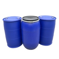 Fût en plastique vide bleu neuf de type à tête serrée de 160 l, 250 kg, 210 litres, 8,5 kg, homologué pour le stockage d'eau