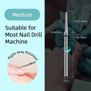 HYTOOS Kleine kegel kopfhaut reinigung Nagelbohrer Bits 3/32 konisch Karbid Nagelbit, professionelle Sicherheit unter den Nägeln abgestorbene Haut Reiniger - Product Image 4
