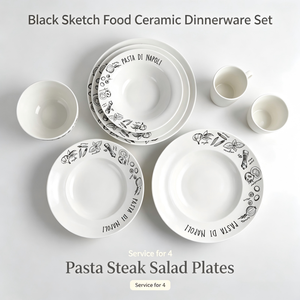 Juego de Platos de Porcelana con Diseño de Plantas, Color Blanco, Personalizable, Estilo Vintage, Apto para Microondas, Vajilla para <span class=keywords><strong>Restaurante</strong></span> y Hogar - Product Image 3