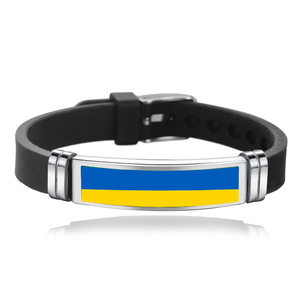 <span class=keywords><strong>Bracelet</strong></span> en silicone personnalisé avec drapeau national d'Arabie Saoudite, plaque en acier inoxydable, <span class=keywords><strong>bracelet</strong></span> souvenir patriotique du Moyen-Orient, bijou cadeau - Product Image 5