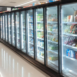 Réfrigérateur commercial à porte vitrée pour supermarché, armoire de présentation multi-étagères, congélateur - Product Image 1