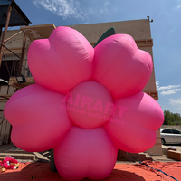 Structures Gonflables pour Festivals de Musique, Grandes Fleurs Gonflables Roses, Décorations de Scène DJ avec Fleurs Gonflables