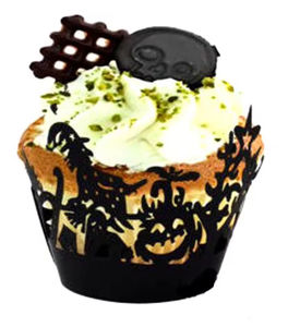Carry Kaile Halloween évider emballages de gâteau 10 pièces outils de support château toile d'araignée sorcière tasses à gâteau pour décoration de <span class=keywords><strong>Cupcake</strong></span> - Product Image 5