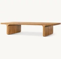 Meubles de salon modernes en bois massif, tables basses de luxe italiennes en bois massif pour salon