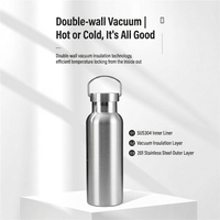 Bouteille d'eau sport isotherme à double paroi en acier inoxydable avec logo personnalisé, anti-fuite, portable, 300-1000 ml, cadeau d'entreprise