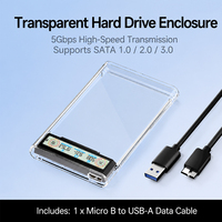 Caja para Disco Duro SATA de 2.5" con Pantalla LCD Inteligente, Monitor de Salud del Disco con Temperatura en Tiempo Real, USB Tipo C 5Gbps