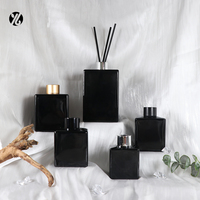 Bouteilles diffuseurs carrées vides en verre pour diffuseurs à bâtonnets d'arôme, 250ml, 100ml, 50ml