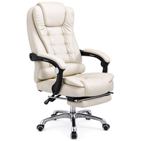 Fauteuil de bureau pivotant pour ordinateur, spécifications, cuir beige, massage, mobilier de bureau, fauteuil de direction, prix bas, fauteuil pivotant type canapé