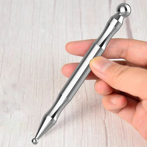 Bâton d'acupression en acier inoxydable en forme de stylo, couteau à fascia, outil de massage des méridiens pour soulager les muscles, yeux, visage, semelles des pieds et pieds - Product Image 3