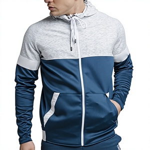 Nouveau sweat à capuche personnalisable pour homme, double couche, fermeture éclair, manches longues, polyester/coton, respirant, écologique, style décontracté urbain - Product Image 3