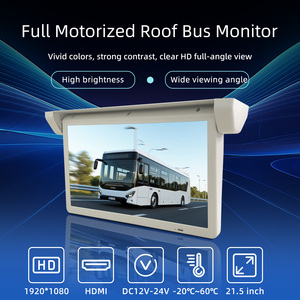 จอภาพติดหลังคารถยนต์แบบพับเก็บได้ ขนาด 22 นิ้ว รุ่นใหม่ ขายดี พร้อมระบบ FM HD สำหรับโฆษณาบนรถบัส รถโค้ช และรถไฟ - Product Image 2