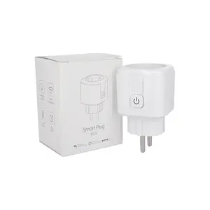 eu standard 16a tuya smart wifi plug outlet socket esp8266 with power monitor work with alexa google home