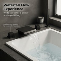 Robinet de baignoire en laiton massif de haute qualité, mitigeur eau chaude/froide, fixation murale durable pour salle de bain