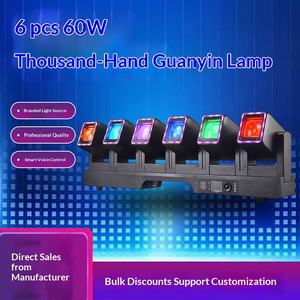 Barra de Luces Móviles LED RGBW de 6x60W, Foco Lineal Multi-Cabezal para Escenario, Efecto Wash y Beam, Rotación para Proyectos de Iluminación Profesional - Product Image 5