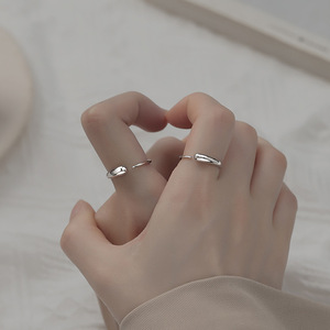 Rupert's Tears Couple Rings U Shape Open Design For Valentine'S Day Gift Set - Product Image 3