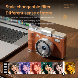Appareil photo numérique rétro, caméra de voyage pour selfies, 50 mégapixels, zoom HD, photographie, écran 3 pouces, appareil photo numérique d'entrée de gamme pour enfants, appareil photo numérique pour le campus - Product Image 3