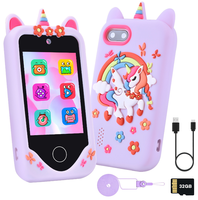 Téléphones de jeu, téléphones mobiles S5, smartphone pour enfants, appareil photo HD, téléphone avec appareil photo pour enfants, écran tactile, cadeau de Noël avec une carte 32 Go