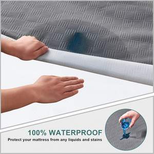 Cubrecama Impermeable y Transpirable de Microfibra Tamaño Queen, Bolsillos Profundos, Antideslizante, Silencioso, Lavable a Máquina, Gris (60x80) - Product Image 3