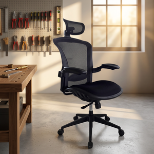 Ergonomic Mesh Office <b>Chair</b> Adjustable Armrest Swivel Tilt Mechanism Steel Base Lumbar Support for Home Office Modern Design - Product Image 2