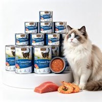 Nourriture humide pour chat sans céréales et sans sucre, riche en protéines, 400 g, gelée de thon et crevettes, pour la santé de la peau et du pelage, et le développement musculaire, OEM
