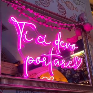 Insegna Luminosa LED Personalizzata, Decorazione Murale a Specchio <span class=keywords><strong>con</strong></span> <span class=keywords><strong>Parole</strong></span> al Neon Rosa, Fornitore Cinese - Product Image 1