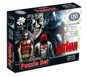 Funni Game Batman Puzzle Set 120 pièces, jouet éducatif pour enfants de 3 ans et plus - Product Image 1