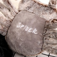 Petite poupée araignée Lucas, jouet en peluche super doux de simulation transfrontalière avec rembourrage en coton PP, noir et blanc