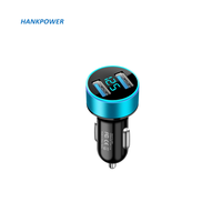 Chargeur de voiture double USB 3.1A en gros d'usine, chargeur de téléphone intelligent rapide avec écran fixe